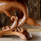 Delpharis Sculpted Solid Wood Pedestal Stand - Timberustic Pedestal Stand