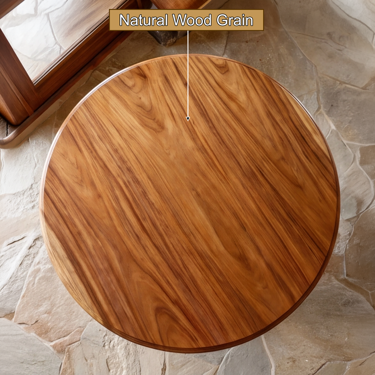Delpharis Sculpted Solid Wood Pedestal Stand - Timberustic Pedestal Stand