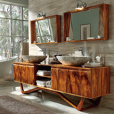 Dovaro Solid Wood Double Freestanding Bathroom Vanity with Cabinet - Timberustic Freestanding Bathroom Vanity with Cabinet