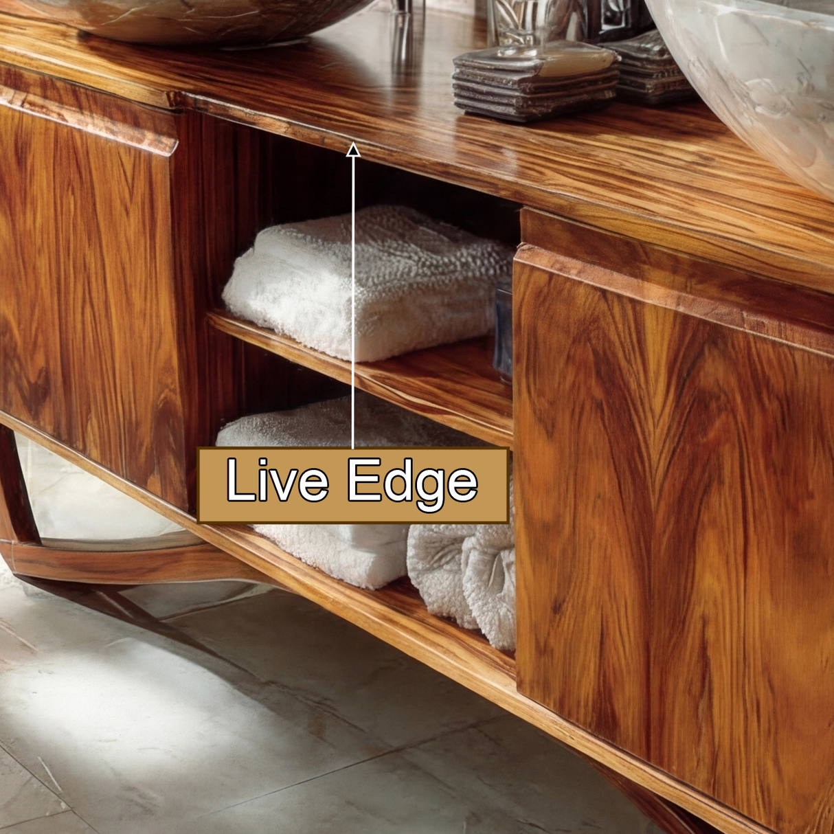 Dovaro Solid Wood Double Freestanding Bathroom Vanity with Cabinet - Timberustic Freestanding Bathroom Vanity with Cabinet