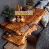 Dovren Live Edge Solid Wood Floating Shelf SPA243678 - Timberustic Floating Shelf