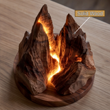 Draemor Sculpted Solid Wood Mountain Table Lamp SPA902589