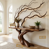 Draevanor Sculpted Solid Wood Console Table SPA293342