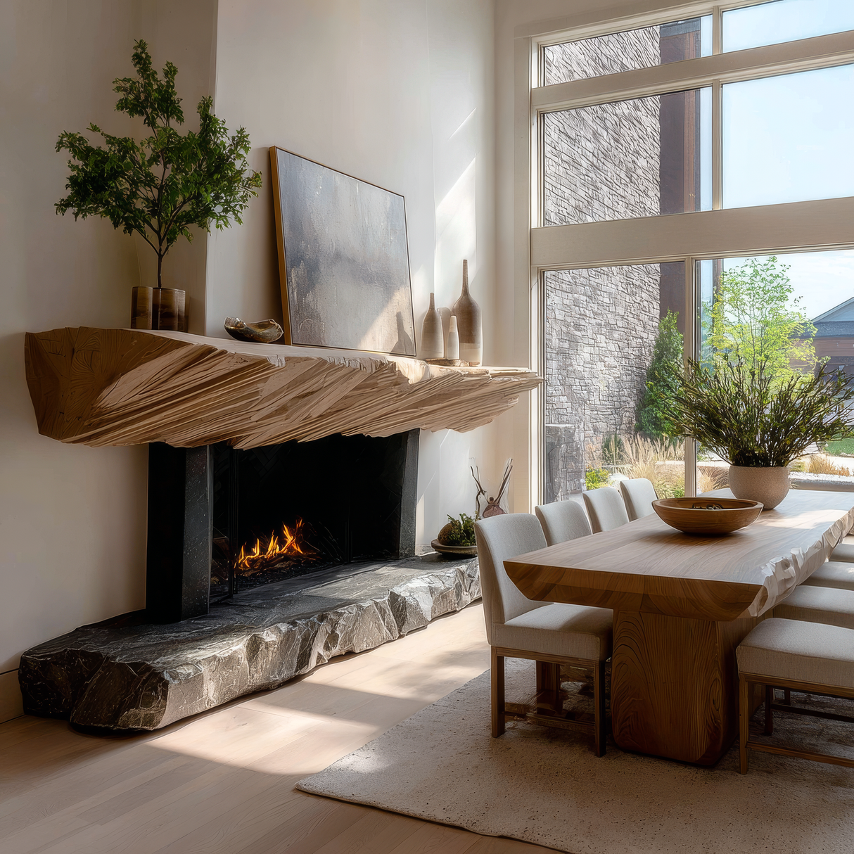Draevik Handcrafted Fireplace Mantel Shelf SPA354089