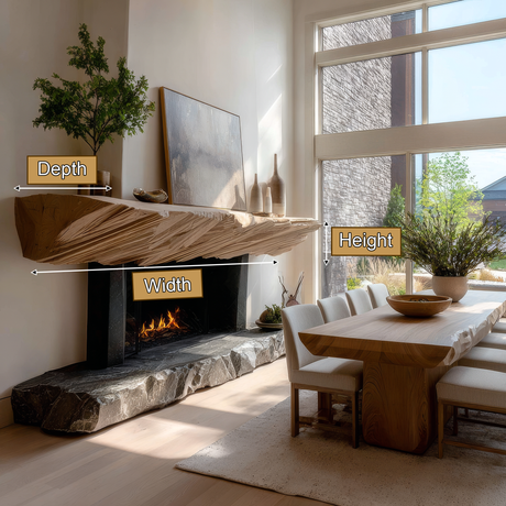 Draevik Handcrafted Fireplace Mantel Shelf SPA354089 - Timberustic Fireplace Mantel Shelf