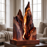 Drakmire Sculpted Mountain Table Lamp Mahogany - Timberustic Table Lamp