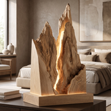 Drakmire Sculpted Mountain Table Lamp Natural Oak - Timberustic Table Lamp