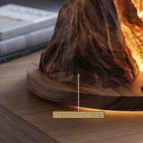 Drakmor Sculpted Solid Wood Mountain Table Lamp