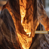 Drakmor Sculpted Solid Wood Mountain Table Lamp