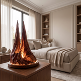 Drakmora Sculpted Mountain Table Lamp Mahogany - Timberustic Table Lamp