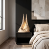 Drakmora Sculpted Mountain Table Lamp Natural Oak - Timberustic Table Lamp