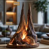 Drakmora Sculpted Mountain Table Lamp - Timberustic Table Lamp