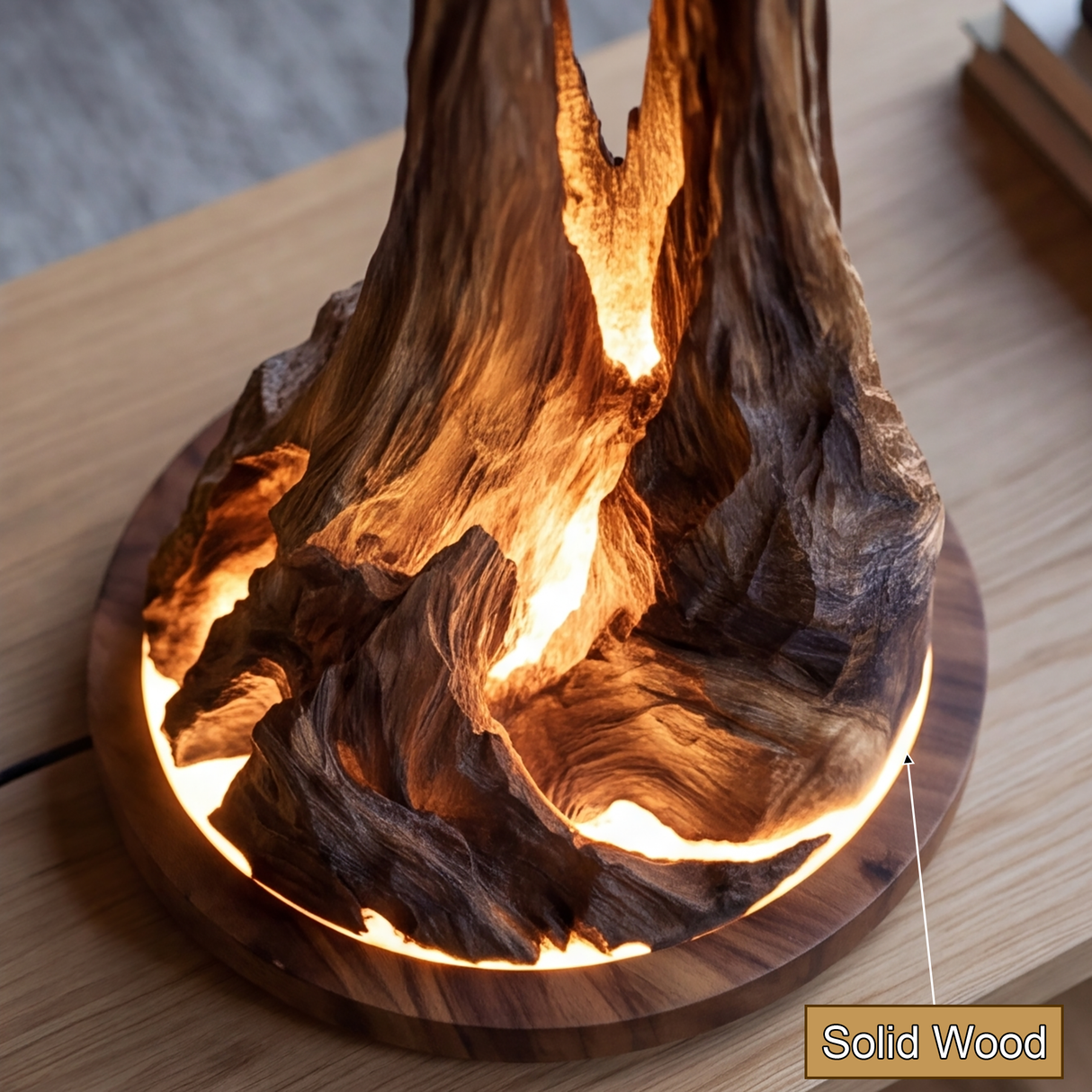 Drakmora Sculpted Mountain Table Lamp - Timberustic Table Lamp