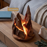 Drakoran Sculpted Solid Wood Mountain Table Lamp