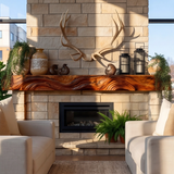 Dravaryn Handcrafted Solid Wood Fireplace Mantel Shelf - Timberustic Fireplace Mantel Shelf