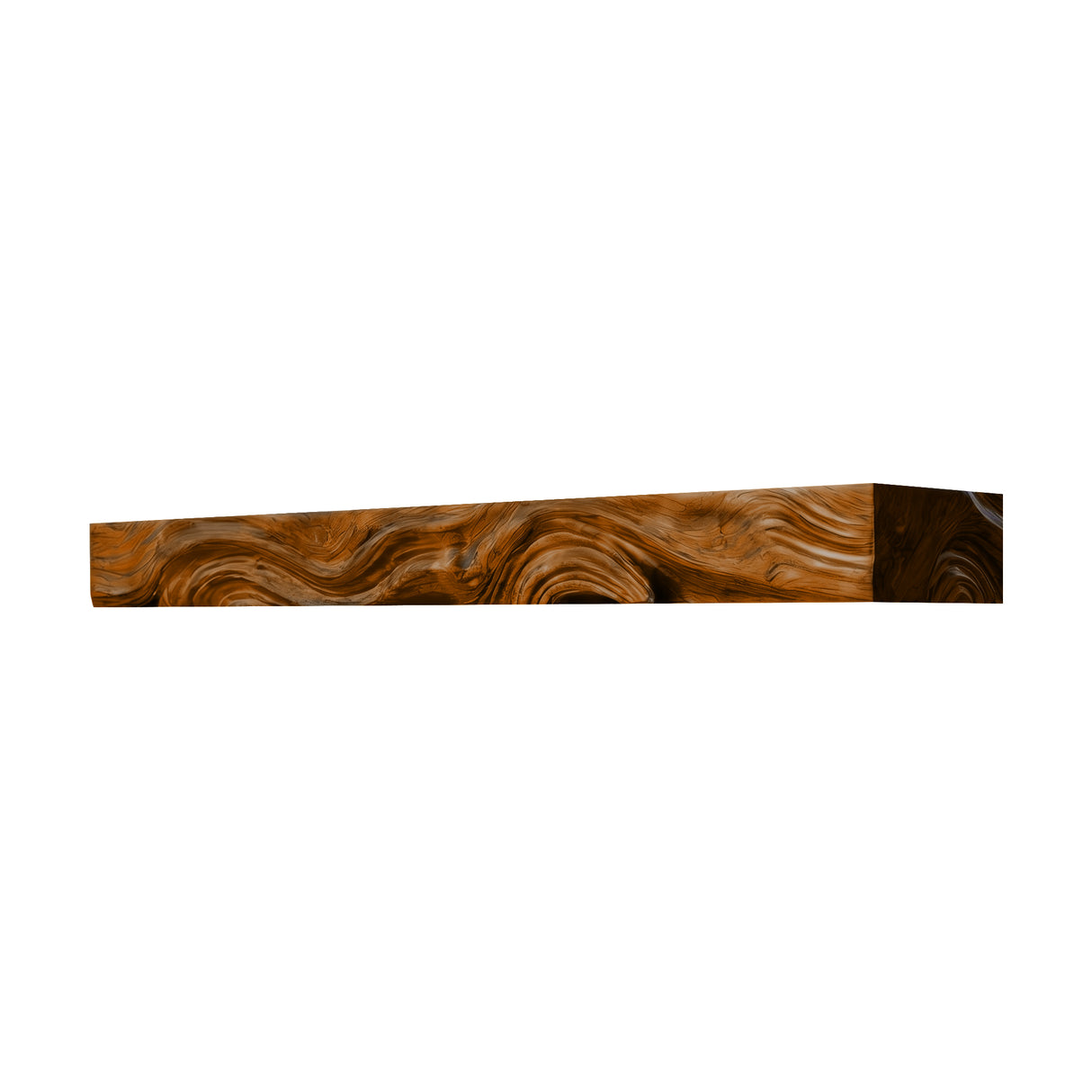 Dravaryn Handcrafted Solid Wood Fireplace Mantel Shelf Brown - Timberustic Fireplace Mantel Shelf