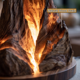 Dravaryn Sculpted Solid Wood Mountain Table Lamp SPA394574