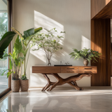Dravaryn Solid Wood Sculpted Console Table - Timberustic Console Table
