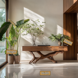 Dravaryn Solid Wood Sculpted Console Table - Timberustic Console Table