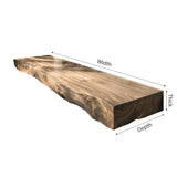Dravelle Live Edge Solid Wood Floating Bathroom Vanity