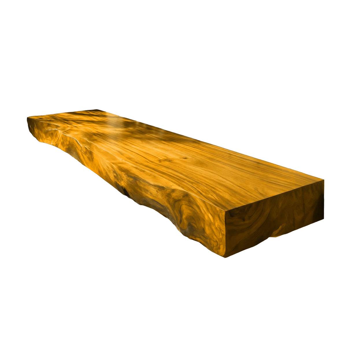 Dravelle Live Edge Solid Wood Floating Bathroom Vanity