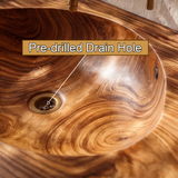 Dravento Handcrafted Sculpted Solid Wood Floating Bathroom Vanity with Integrated Sink SPA245346 - Timberustic Floating Bathroom Vanity with Integrated Sink