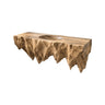 Dravik Hand-Carved Solid Wood Floating Bathroom Vanity with Integrated Sink Natural Oak - Timberustic Floating Bathroom Vanity with Integrated Sink