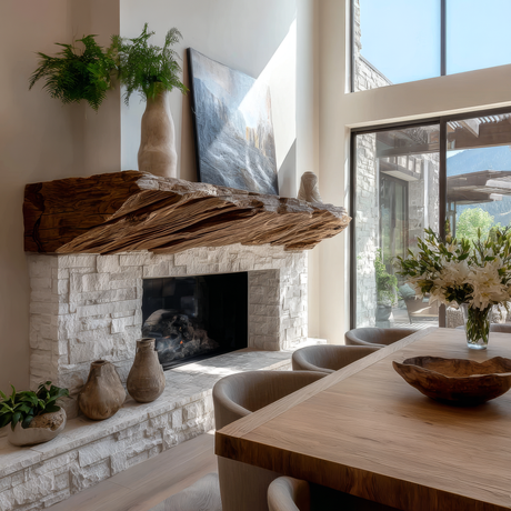 Dravik Handcrafted Fireplace Mantel Shelf SPA298583 - Timberustic Fireplace Mantel Shelf