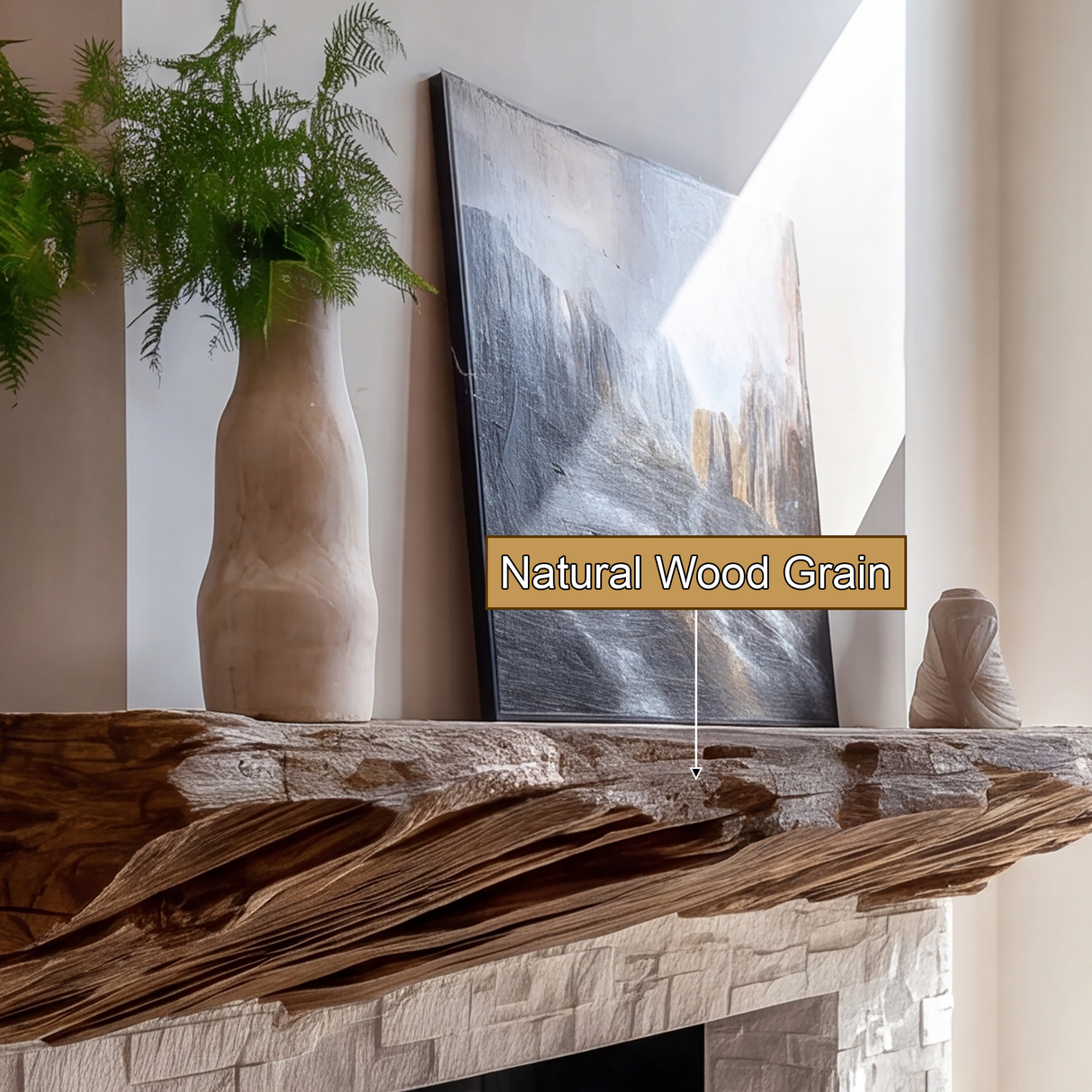 Dravik Handcrafted Fireplace Mantel Shelf SPA298583