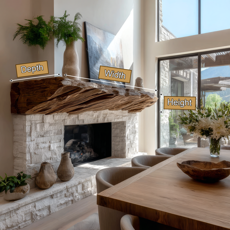Dravik Handcrafted Fireplace Mantel Shelf SPA298583 - Timberustic Fireplace Mantel Shelf