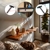 Dravik Live Edge Solid Wood Floating Shelf SPA300692 - Timberustic Floating Shelf