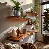 Dravik Live Edge Solid Wood Floating Shelf SPA300692 - Timberustic Floating Shelf