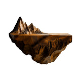 Dravik Sculpted Solid Wood Mountain Floating Shelf Brown - Timberustic Floating Shelf
