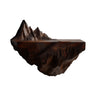 Dravik Sculpted Solid Wood Mountain Floating Shelf Dark Walnut - Timberustic Floating Shelf