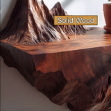 Dravik Sculpted Solid Wood Mountain Floating Shelf - Timberustic Floating Shelf