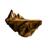 Dravik Sculpted Solid Wood Mountain Floating Shelf Teak - Timberustic Floating Shelf