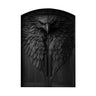 Dravion Sculpted Solid Wood Arched Double Doors Black - Timberustic Door
