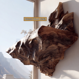 Dravok Handcrafted Solid Wood Mountain Floating Shelf - Timberustic Floating Shelf