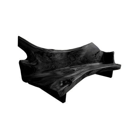Dravon Live Edge Solid Wood Sofa Black - Timberustic Sofa