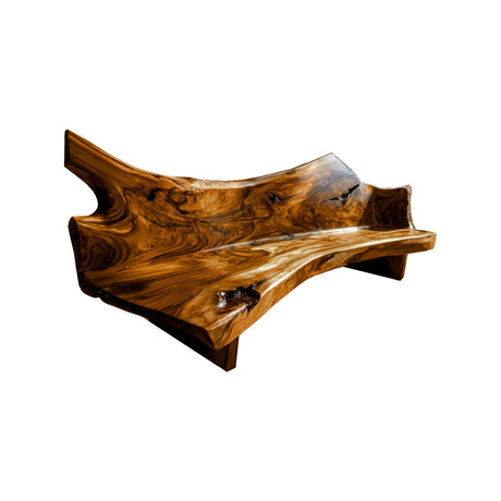 Dravon Live Edge Solid Wood Sofa Brown - Timberustic Sofa