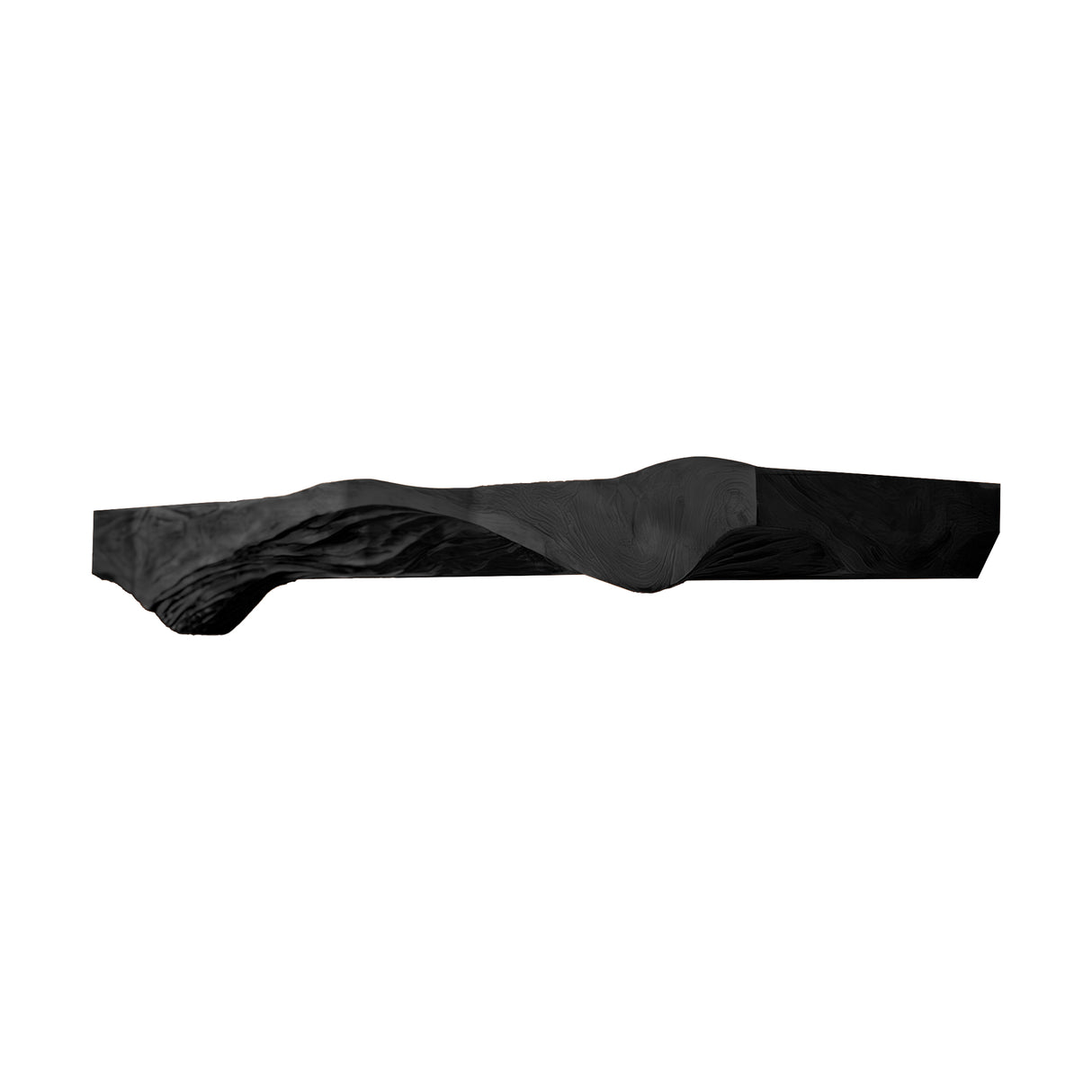 Dravonar Handcrafted Solid Wood Fireplace Mantel Shelf Black - Timberustic Fireplace Mantel Shelf