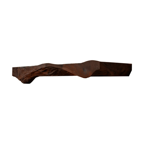 Dravonar Handcrafted Solid Wood Fireplace Mantel Shelf Dark Walnut - Timberustic Fireplace Mantel Shelf