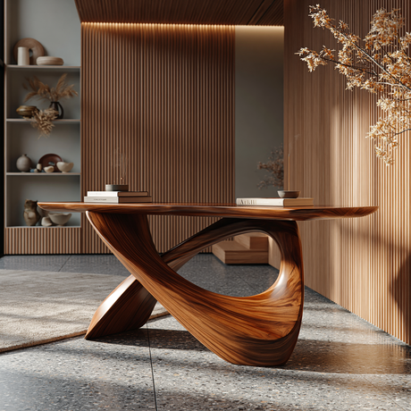 Dravoryn Sculpted Solid Wood Console Table - Timberustic Console Table