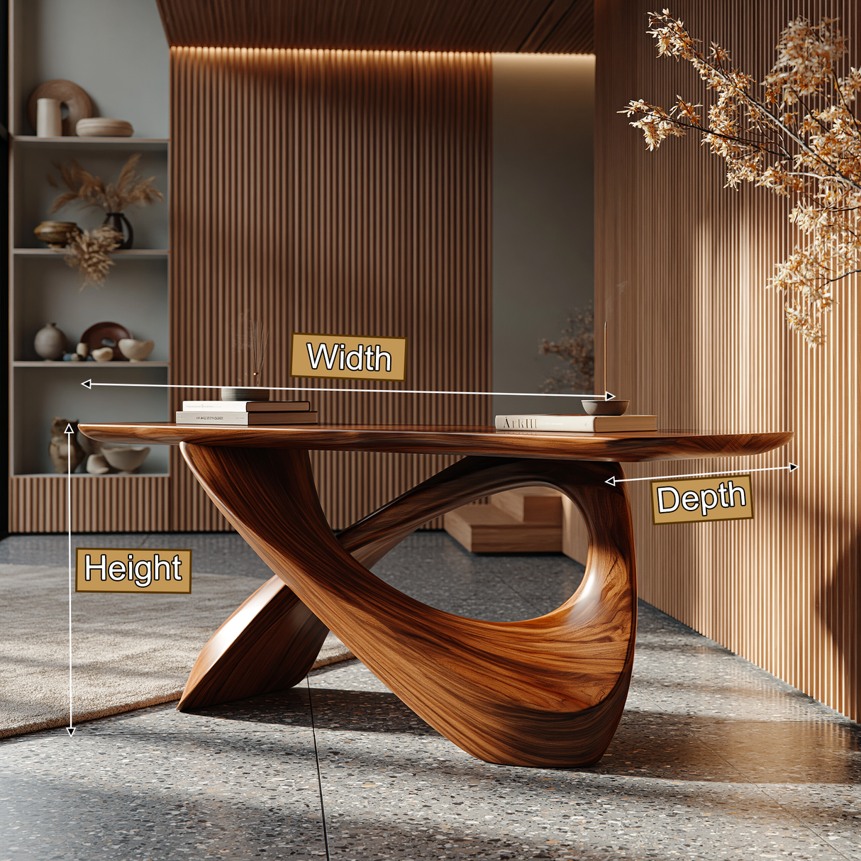 Dravoryn Sculpted Solid Wood Console Table - Timberustic Console Table