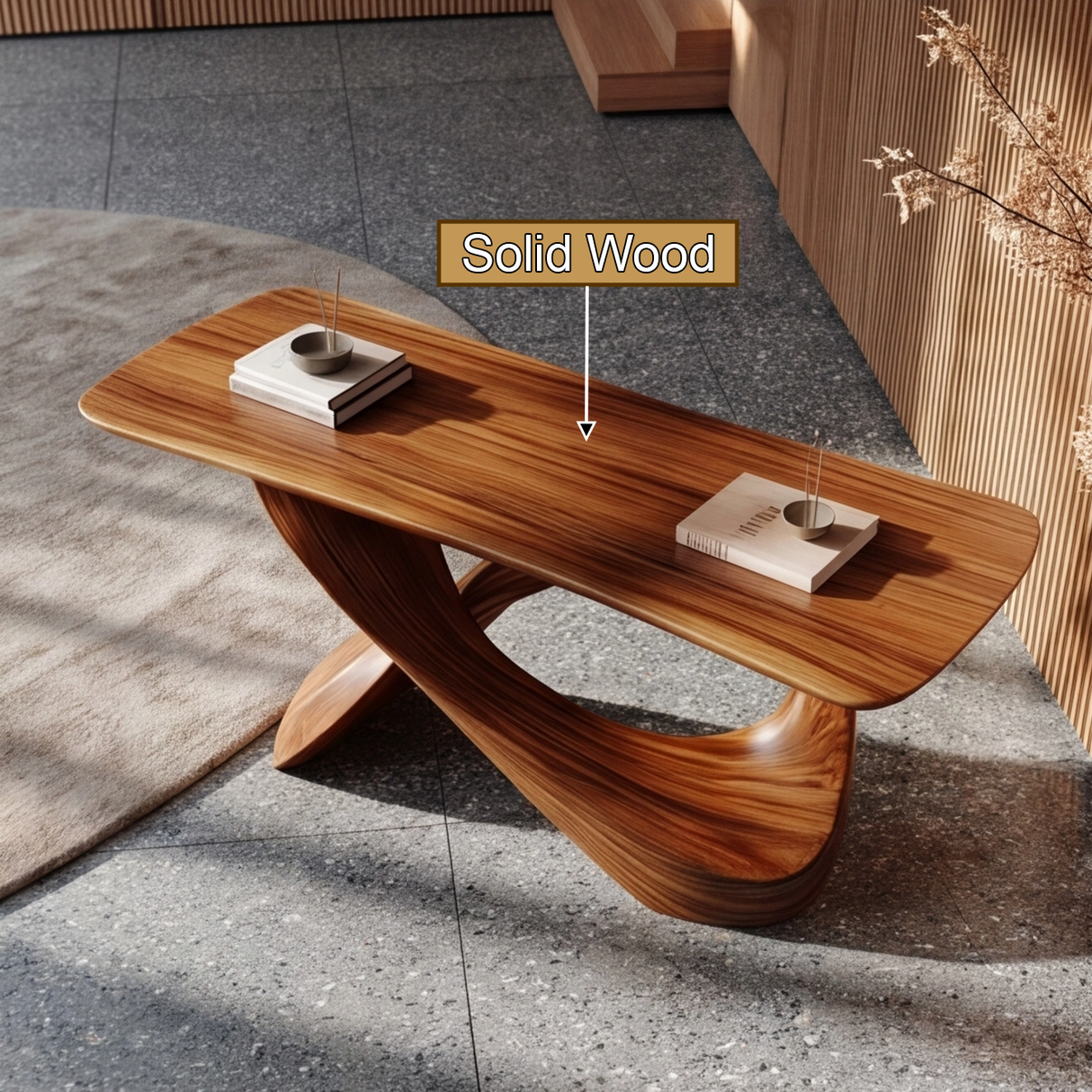 Dravoryn Sculpted Solid Wood Console Table - Timberustic Console Table