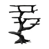 Dravoryn Sculpted Solid Wood Tree Bookshelf Black - Timberustic Tree Bookshelf