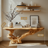 Dravyn Sculpted Solid Wood Console Table - Timberustic Console Table