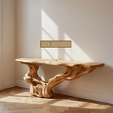 Dravyn Sculpted Solid Wood Console Table - Timberustic Console Table