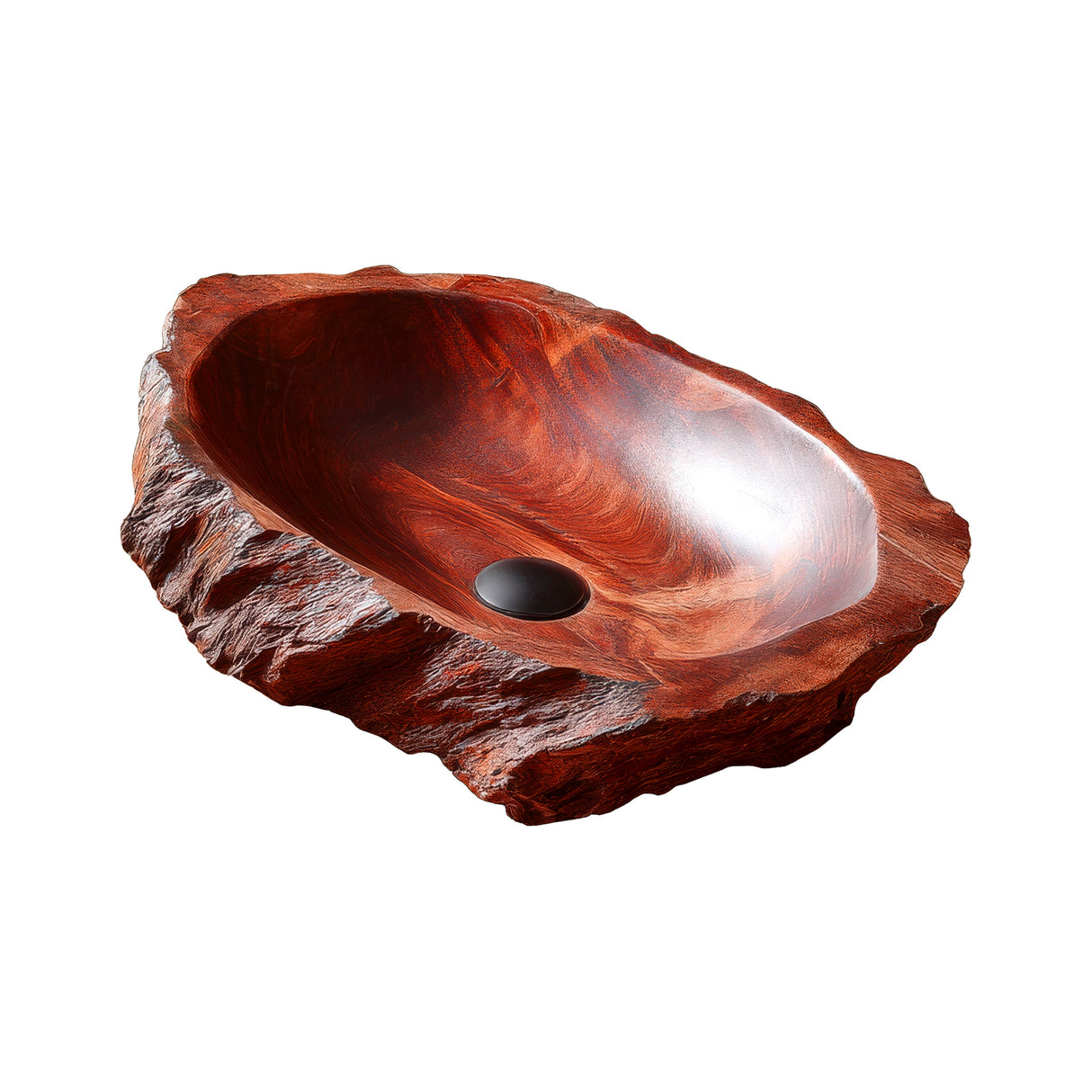 Drevan Live Edge Solid Wood Vessel Sink Mahogany - Timberustic Vessel Sinks