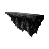 Drevano Sculpted Solid Wood Mountain Floating Shelf Black - Timberustic Floating Shelf